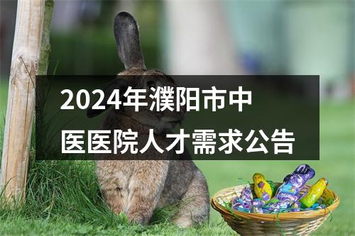 2024年濮阳市中医医院人才需求公告 图片