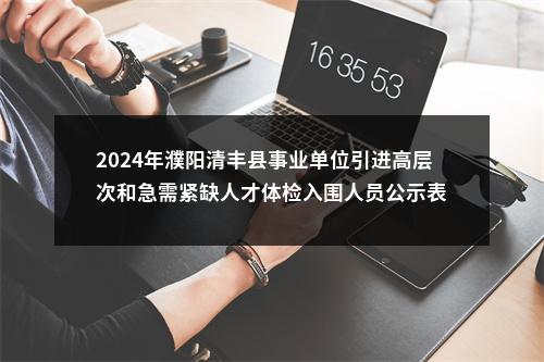 2024年濮阳清丰县事业单位引进高层次和急需紧缺人才体检入围人员公示表 图片