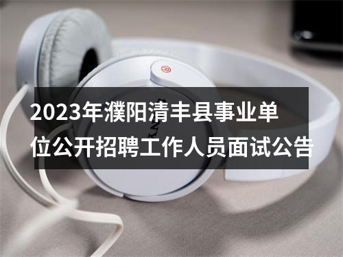 2023年濮阳清丰县事业单位公开招聘工作人员面试公告 图片