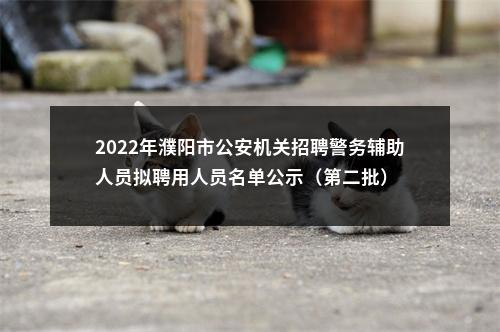 2022年濮阳市公安机关招聘警务辅助人员拟聘用人员名单公示（第二批） 图片