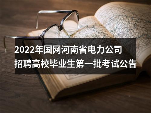 2022年国网河南省电力公司招聘高校毕业生第一批考试公告 图片